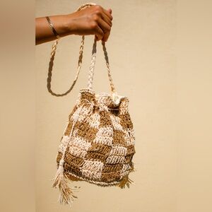 Lu & Elle straw beach crossbody bag NWT